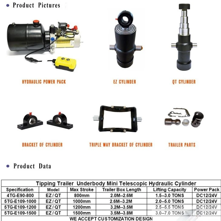 Hydraulic Cylinder For Dump Trailer